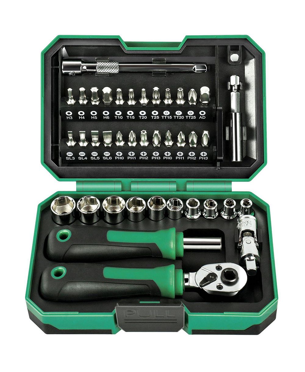 Набор торцевых головок XDOVET 39Pieces Ratchet Socket Wrench 1/4inch Drive Metric 4-13mm