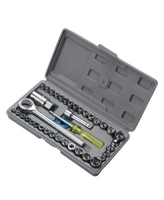 XDOVET Ratchet Socket Wrench Set 40-Piece 3/8inch  Drive SAE Metric Auto Repair
