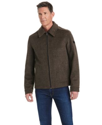 Vince Camuto Men's Men s Zip Front Faux Wool Jacket