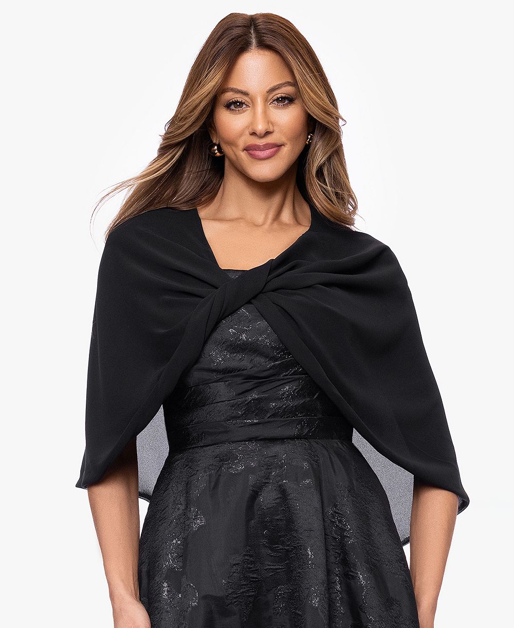 Betsy & Adam Women's Twist Wrap Cape
