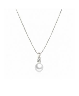 Подвеска Dloria Gold-Plated Cubic Zirconia Faux Pearl