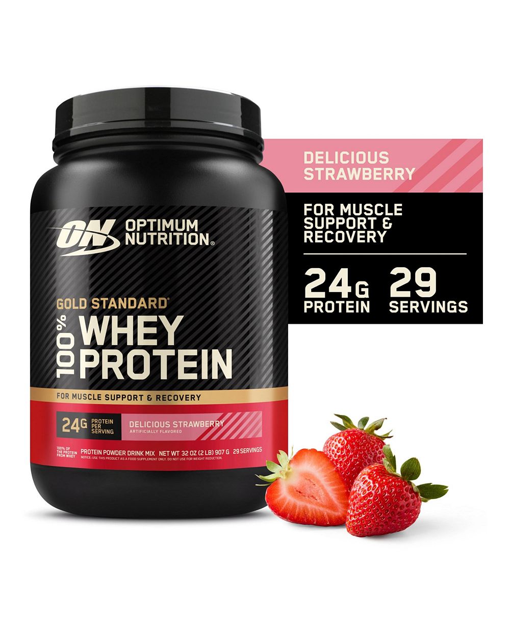 Optimum Nutrition Gold Standard 100% Whey Protein Powder, клубника, 2 Pound