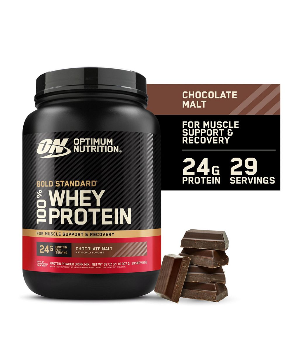 Optimum Nutrition Gold Standard 100% Whey протеиновый порошок, шоколадный мальт, 2 фунта