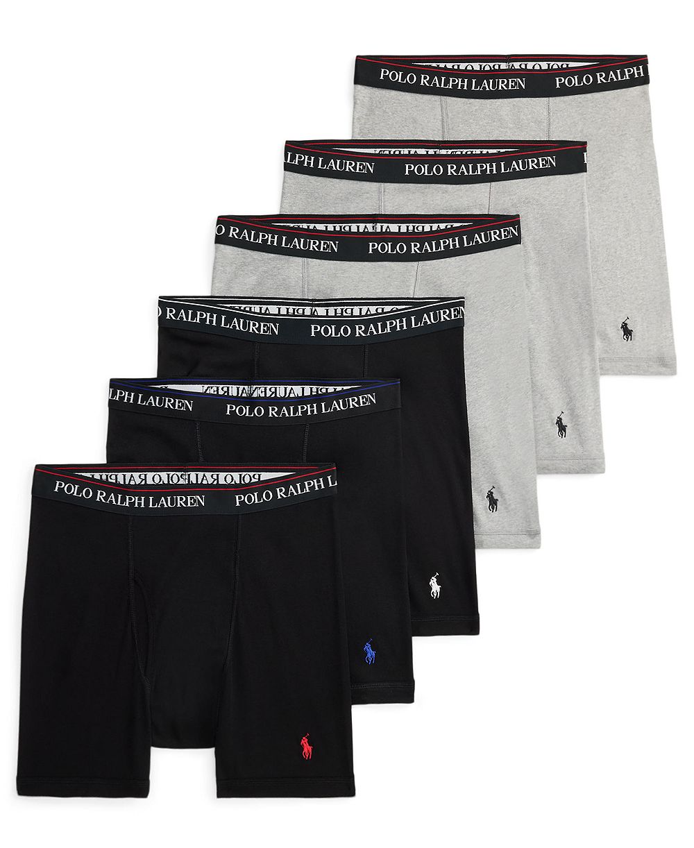 Polo Ralph Lauren Men's 5+1 Free Bonus Pack, Classic-Fit Cotton Boxer Briefs