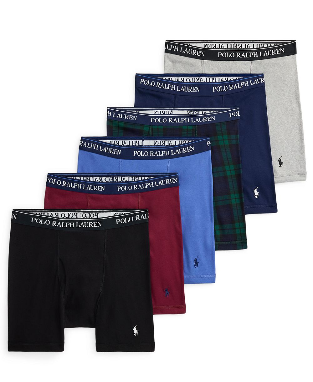 Polo Ralph Lauren Men's 5+1 Free Bonus Pack Classic-Fit Cotton Boxer Briefs
