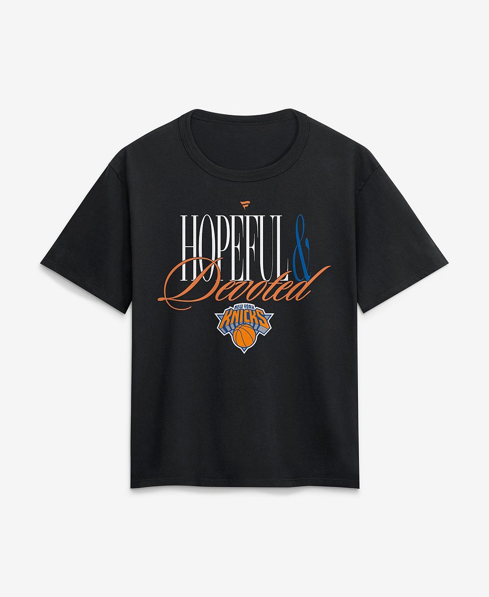 Женская футболка Fanatics New York Knicks Hopeful Devoted Legacy Cotton черная
