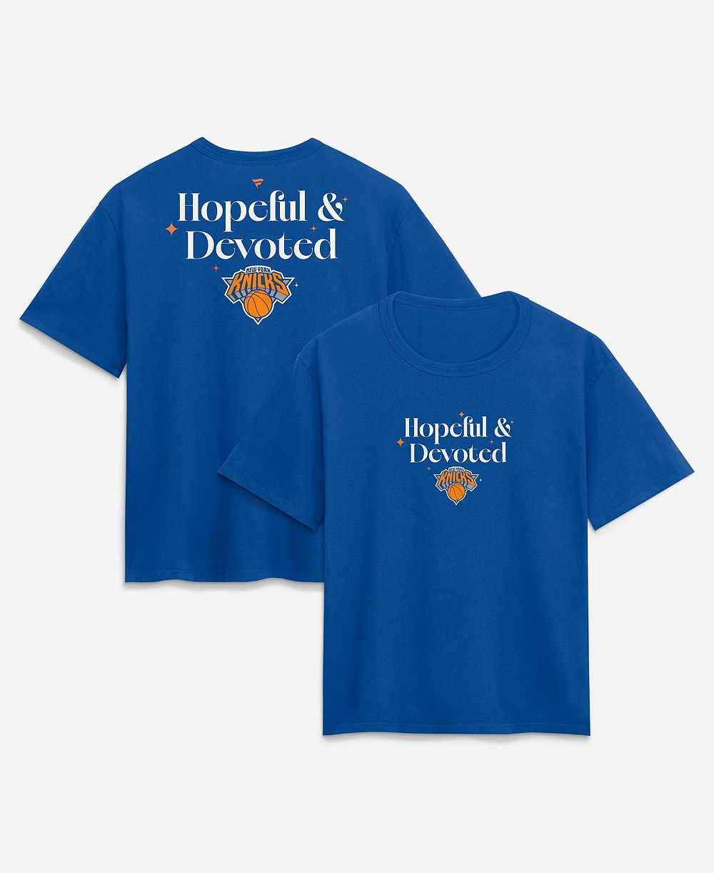 Женская футболка Fanatics Blue New York Knicks Hopeful Devoted Legacy Cotton