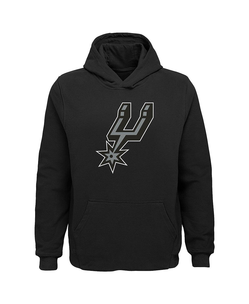 Outerstuff Детское худи Pullover с основным логотипом San Antonio Spurs, черное