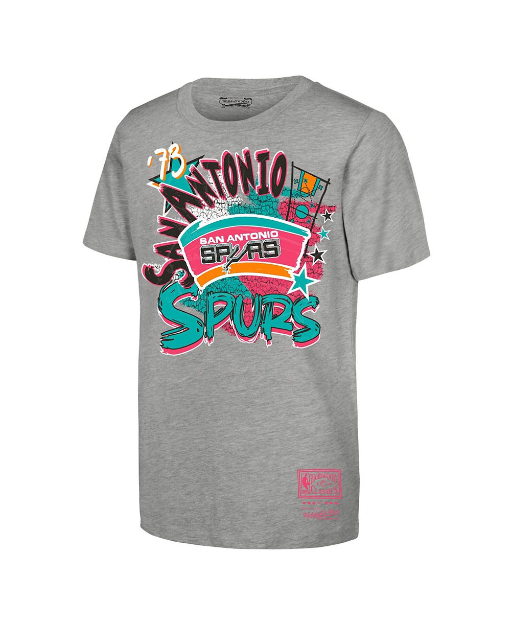 Mitchell & Ness Детская футболка San Antonio Spurs Play by Play Heather Gray