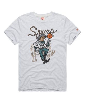 Мужская и женская футболка Homage San Antonio Spurs Cowboy Tri-Blend серая