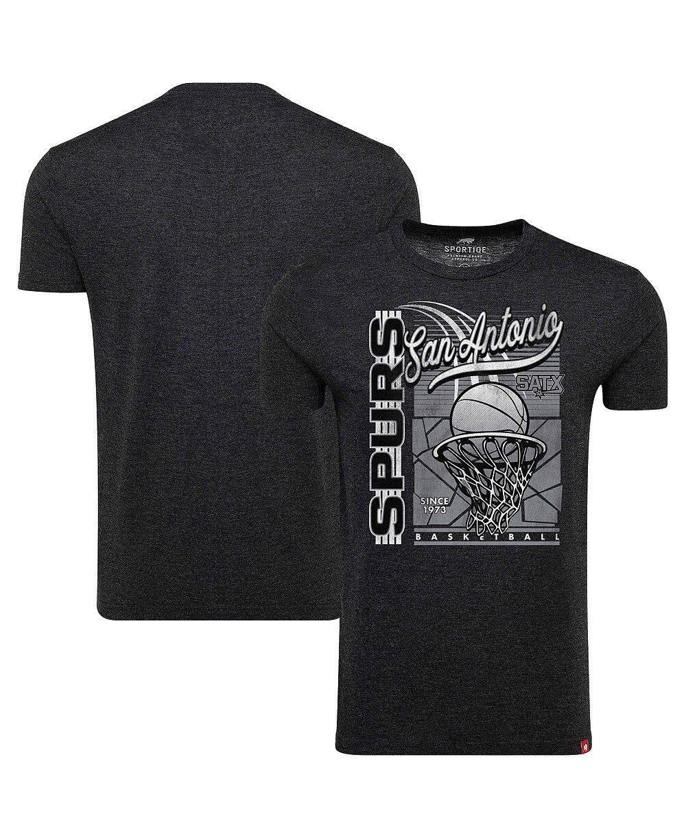 Sportiqe мужская и женская черная футболка San Antonio Spurs Comfy Waycross Tri-Blend