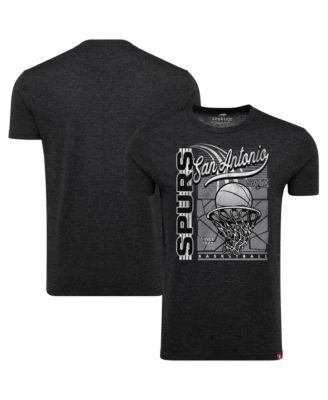 Sportiqe Men's and Women's Black San Antonio Spurs Comfy Waycross Tri-Blend T-Shirt