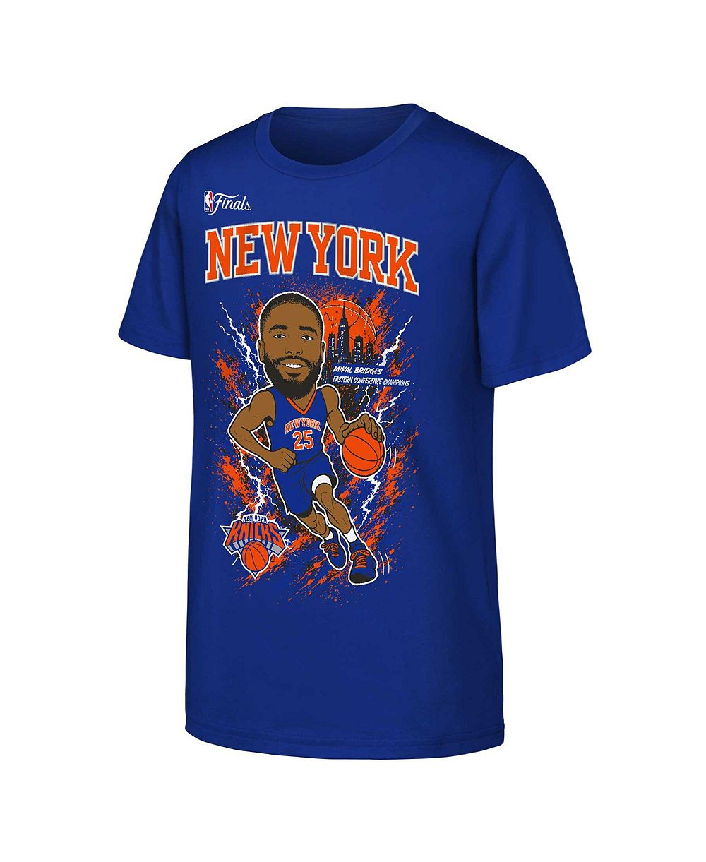 Детская футболка Outerstuff Mikal Bridges Blue New York Knicks 2026 NBA Finals Player