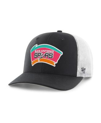 Мужская кепка '47 Brand Black San Antonio Spurs Hardwood Classics Trucker Adjustable