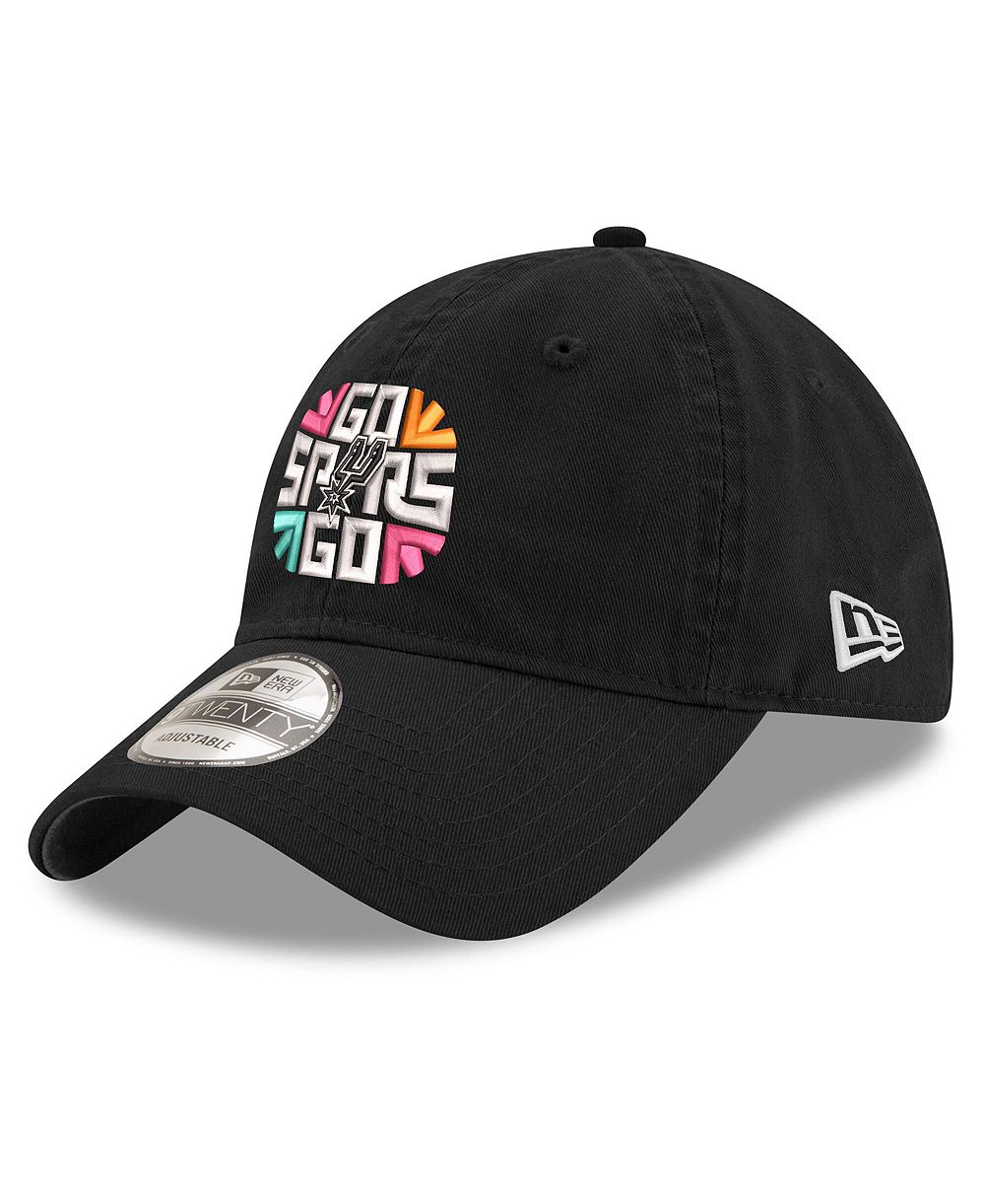 Мужская кепка New Era Black San Antonio Spurs Slogan 9TWENTY Adjustable