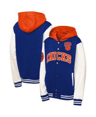 Mitchell & Ness Toddler Mitchell Ness Blue New York Knicks Courtside Fleece Full-Snap Jacket