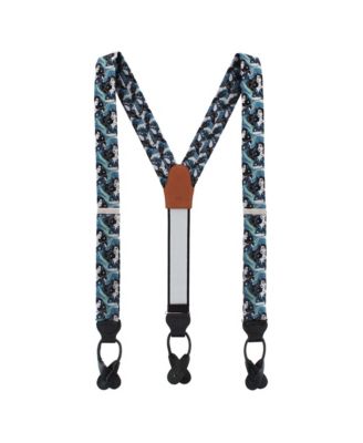 TRAFALGAR Men's The Siren's Song Silk Novelty Button End Suspenders