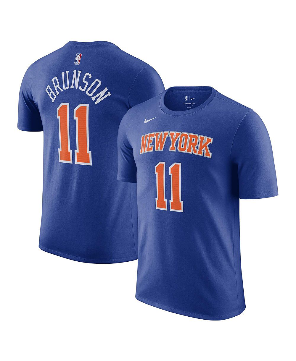 Nike Men's and Women's Jalen Brunson Blue New York Knicks Name & Number T-Shirt - Icon Edition
