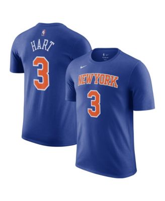 Nike Men's and Women's Josh Hart Blue New York Knicks Name & Number T-Shirt - Icon Edition