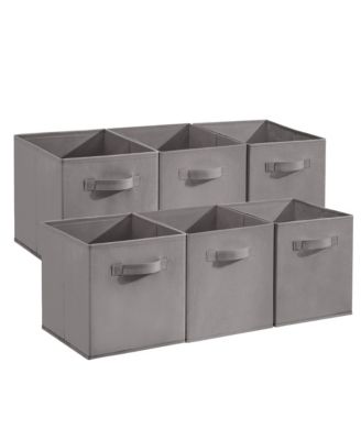 homfan 12-Pack Foldable Fabric Storage Cubes with Handles, Closet and Shelf Organizer Bins for Nursery, Pantry and Home