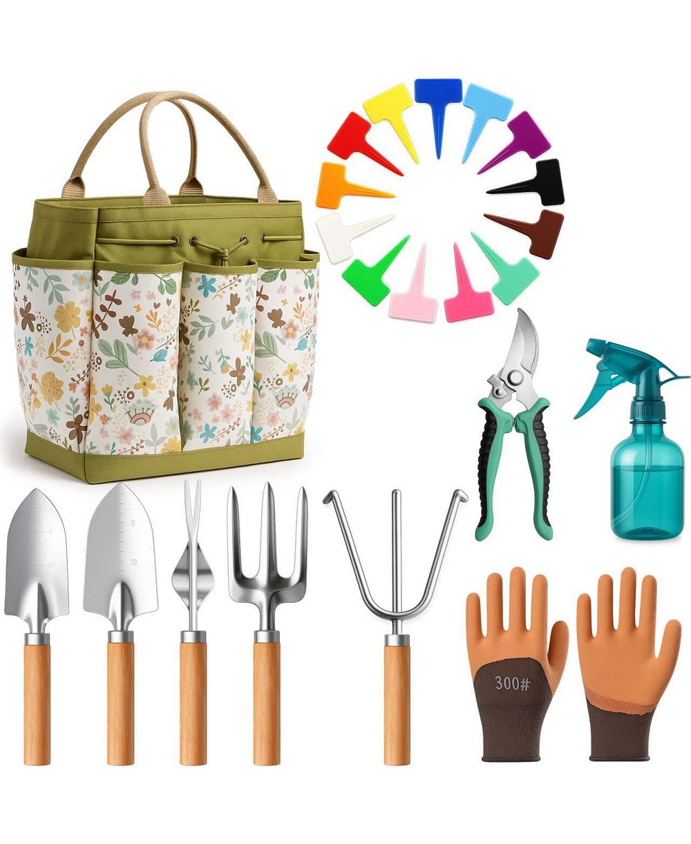 XDOVET Gardening Tools Set Heavy Duty Tote Bag Rust-proof Non-slip Gift