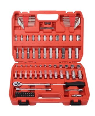 XDOVET 1/4inch  Socket Ratchet Wrench Set 101pieces  Metric SAE Allen Auto Repair