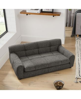 ZENY Bark Stylish Mid-Century Pet Couch for Large Dogs, Durable Woven Fabric and Joint Support Cushion