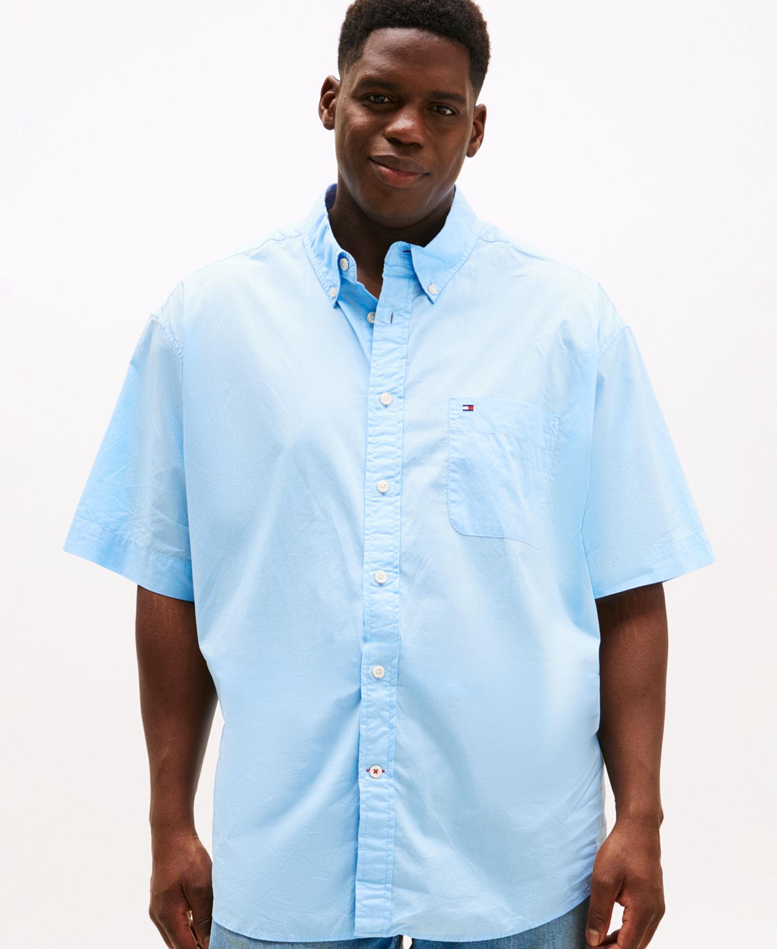 Tommy Hilfiger Men's  Big & Tall Maxwell Short-Sleeve Button-Down Shirt