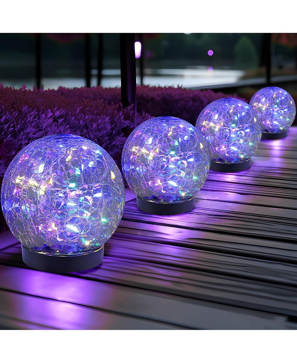 Солнечные светильники COWIN Solar Globe Lights 4 Pack Glass Ball Lights Outdoor Waterproof