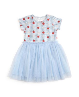 Sweet Wink Детское платье с фатином и принтом Apple Gingham