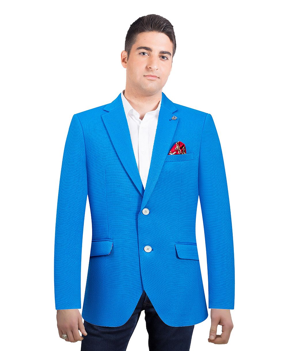 Elie Balleh Men's Slim Fit Solid Blazer Sports Coat