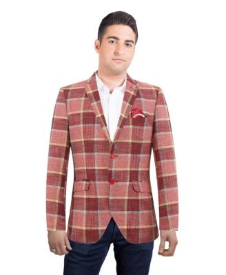 Elie Balleh Men's Slim Fit Solid Blazer Sports Coat