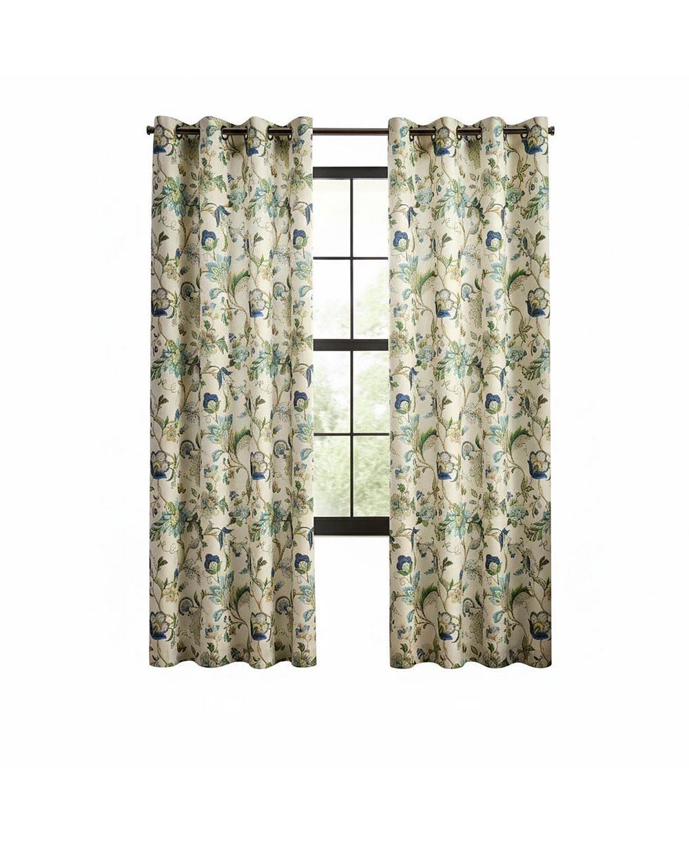 Штора Ellis Curtain 100% Polyester Brissac Colorful Jacobean Pattern Grommet