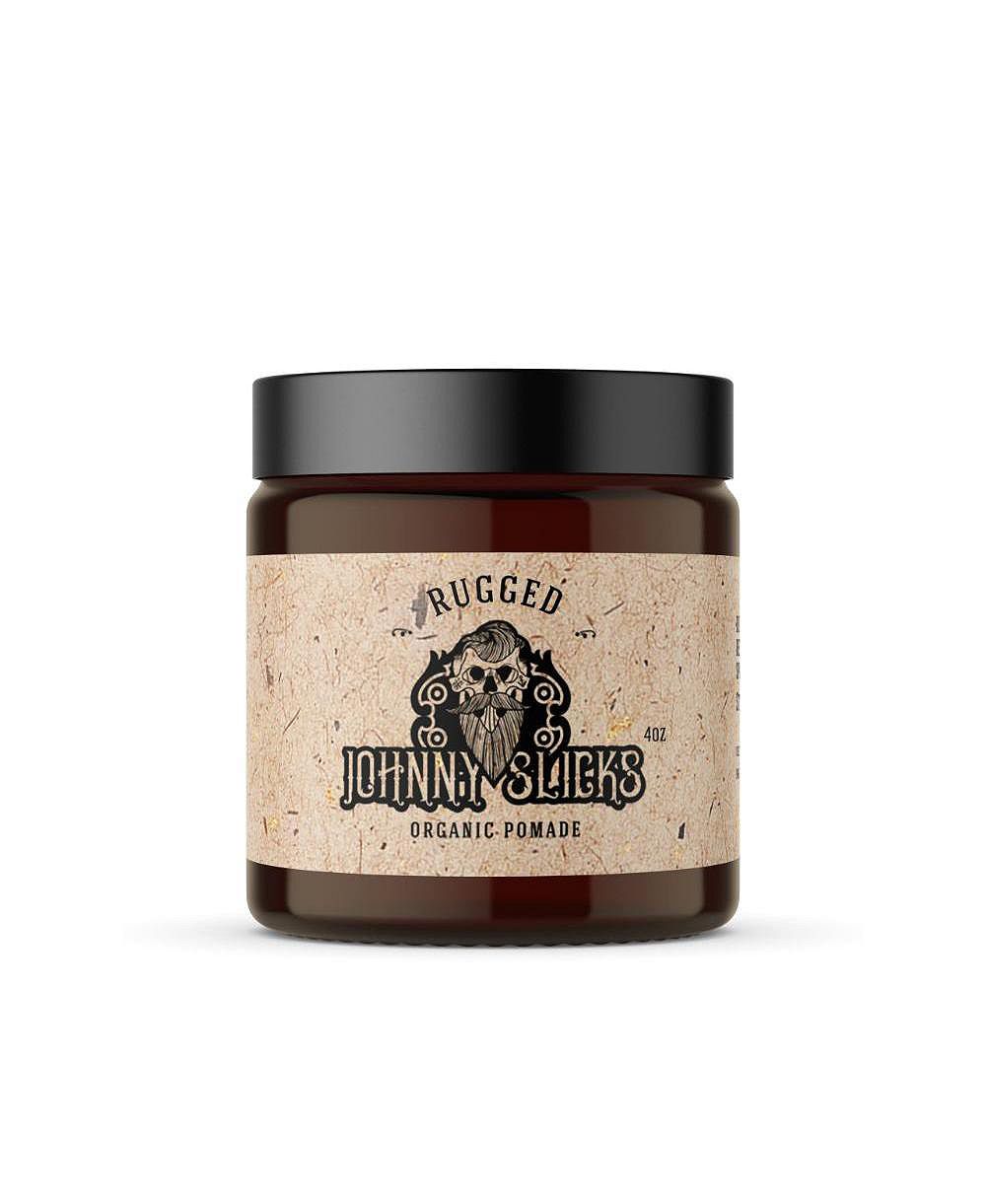 Johnny Slicks Oil Based Pomade | Low to Medium Hold and High Shine Finish | 4 oz  | Rugged Scent