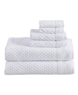 Linery & Co  Cotton Diamond Waffle Texture 6pieces Bath Sheet Set
