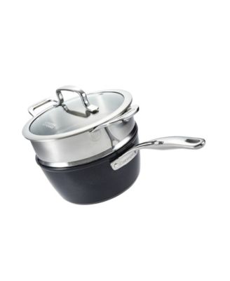Набор кастрюль Cuisine::pro®, алюминиевая, зеленое камень, 2.4-Quart, с крышкой и пароваркой