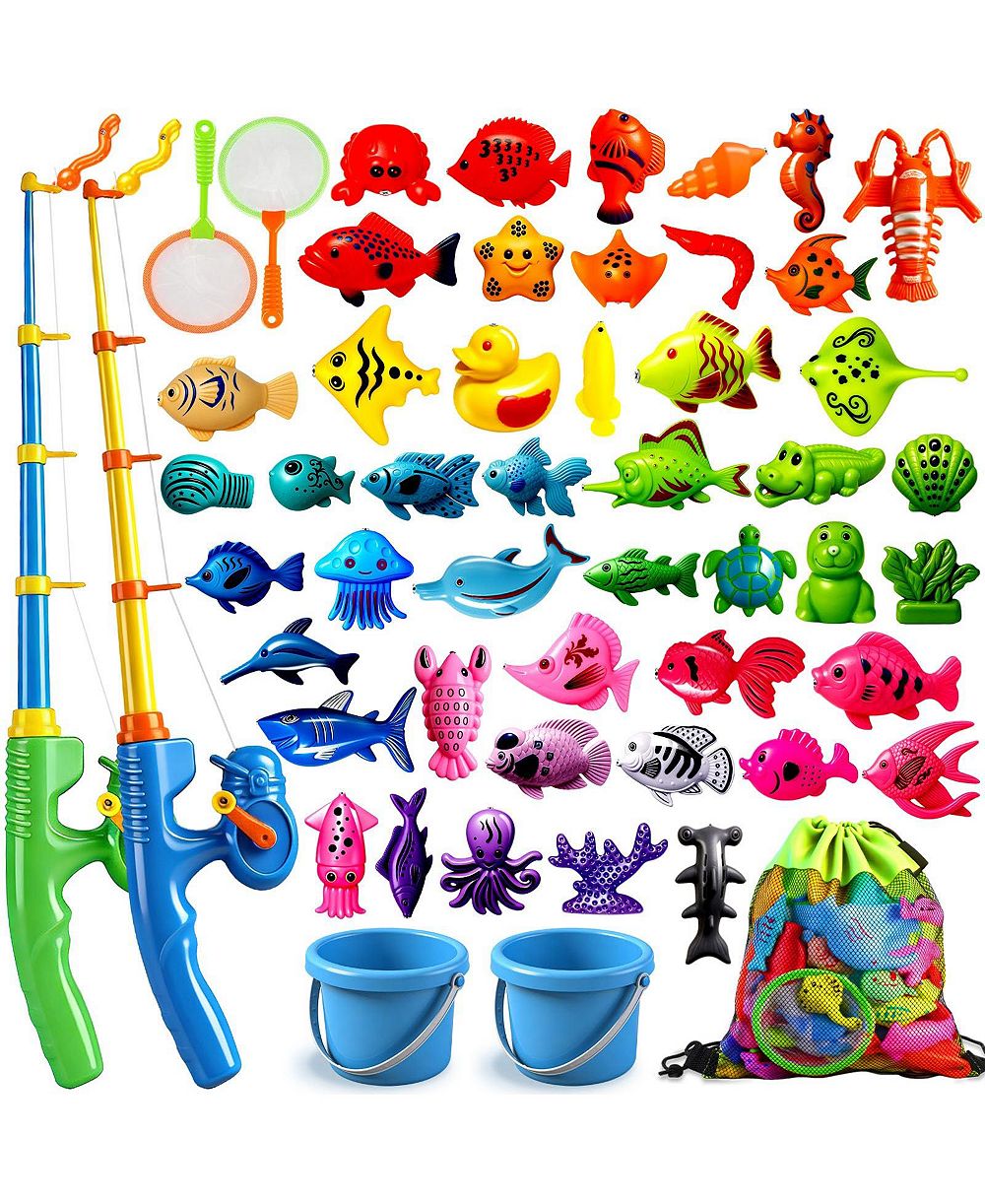 Магнитная рыболовная игра GNUADZ 50 Fishes, для детей 5-7 лет