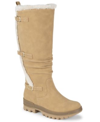 Baretraps Women's Navia Zipper Tall Round Toe Boots