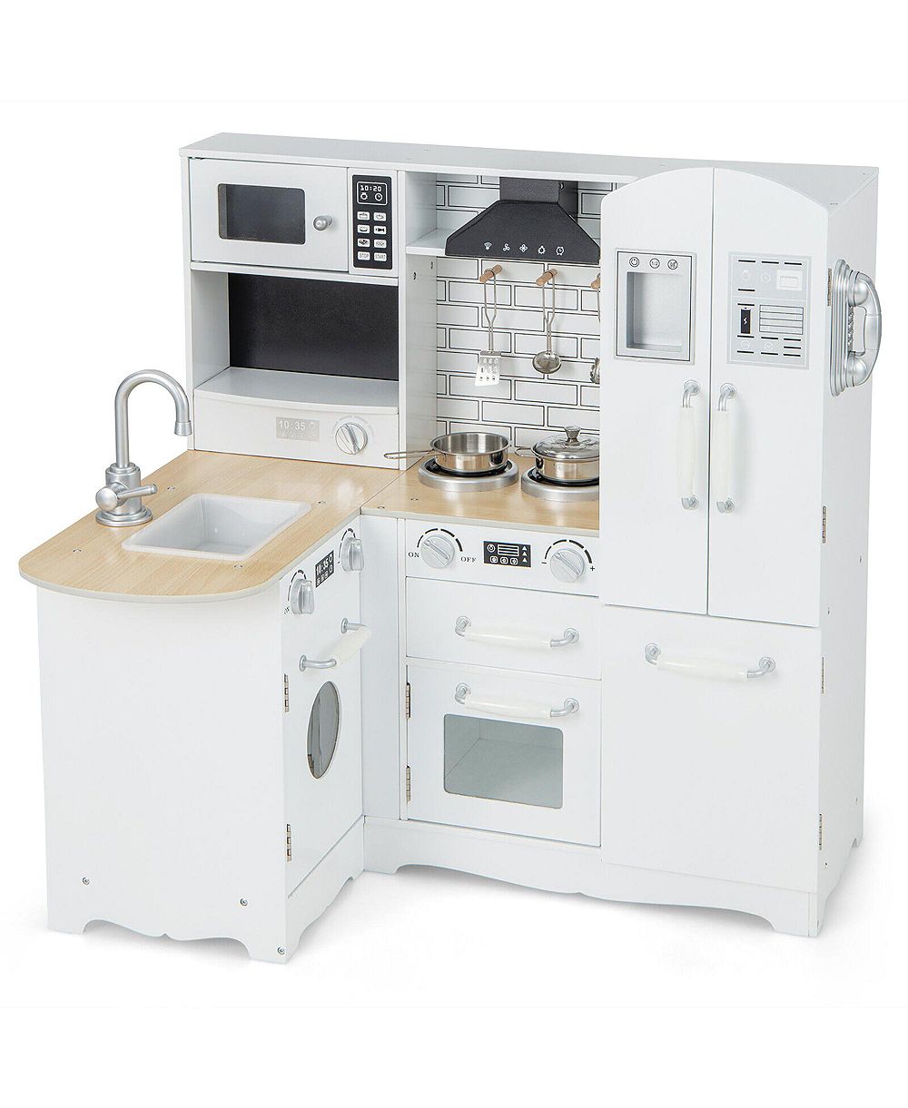Угловой игровой кухонный набор Gymax L-Shaped Corner Kitchen Playset, возраст 3+