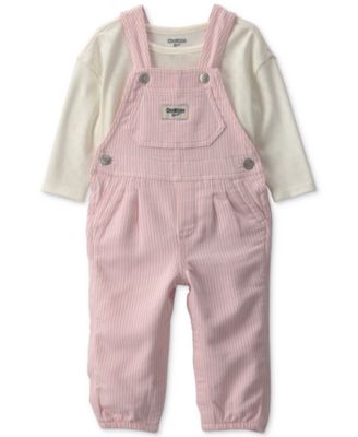 Комплект из топа с длинным рукавом и комбинезона Osh Kosh для девочек из твида с клеткой