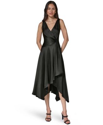 Donna Karan New York женское атласное платье миди, без рукавов