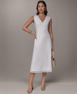 Женское платье midi Donna Karan New York Sleeveless V-Neck