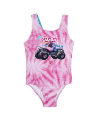 Женский слитный купальник Monster Jam Girls Sparkle Smash UPF 50+