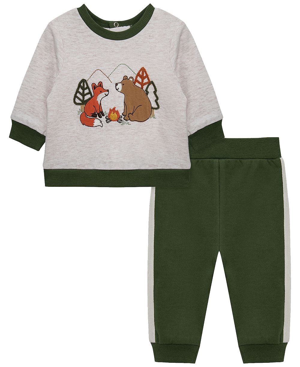Little Me Детский комплект из свитшота и брюк Camp Friend's Active Crewneck