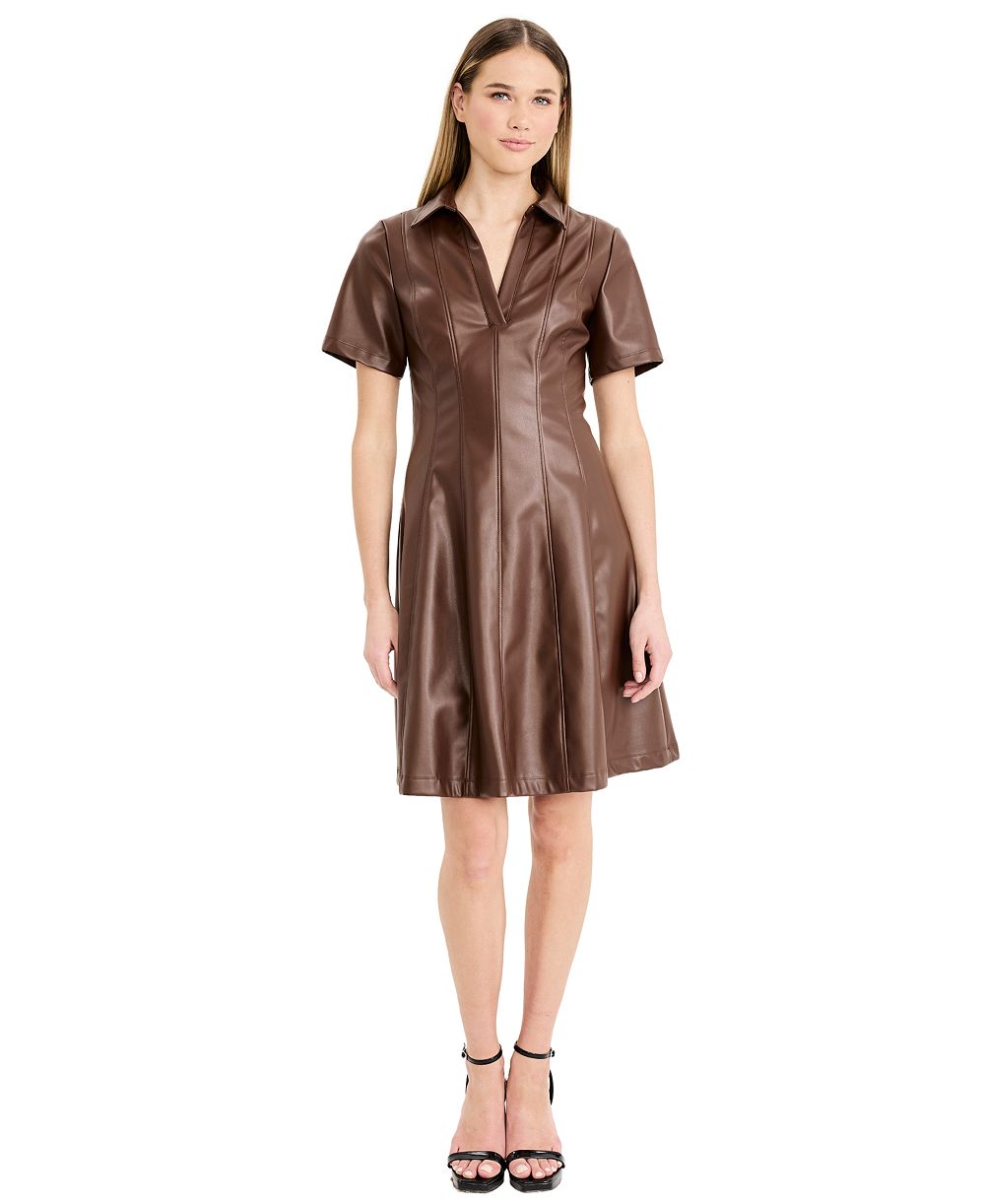 Мини-платье Maggy London Women's A-Line V-Neck Short-Sleeve