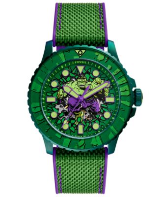 Мужские часы Fossil Marvel x Limited-Edition Incredible Hulk 45mm