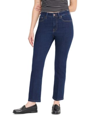Good American Petite Mid-Rise Straight-Leg Jeans