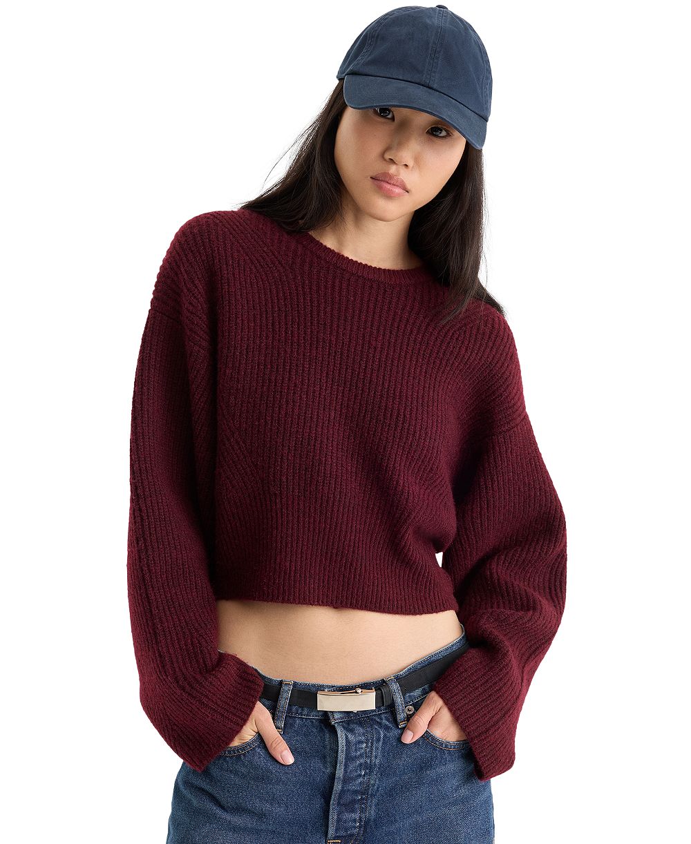 Женский вязаный свитер Good American Chunky Knit Pull-On