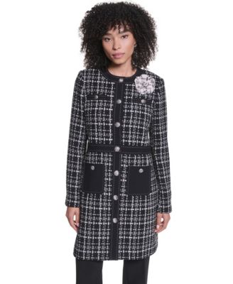 Женский жакет KARL LAGERFELD PARIS Seven-Button с круглым вырезом