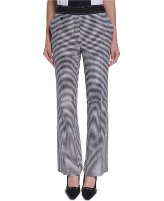 KARL LAGERFELD PARIS Women's Mid-Rise Flare Pants